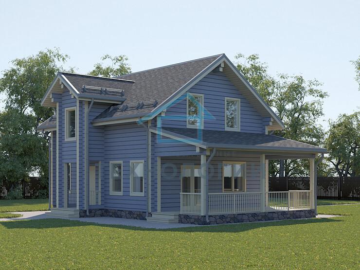 Полутораэтажный дом шале из бруса 9х9 с котельной Млада