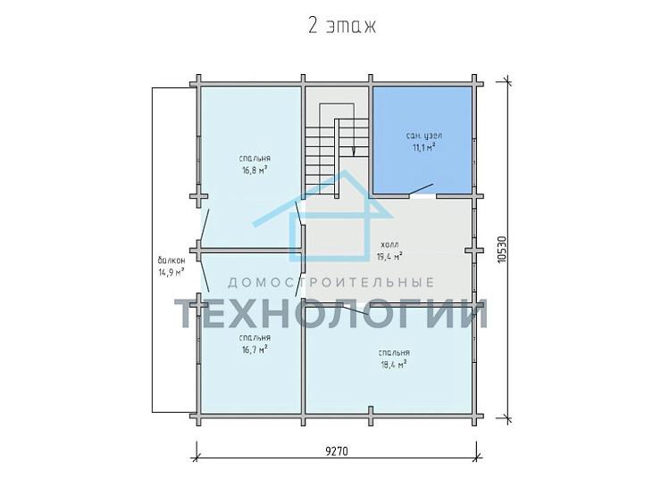 Двухэтажный дом из бруса 10х15 с котельной Ратмира