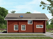 Скандинавский двухэтажный дом из бруса 8х11 с котельной Милад