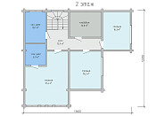 Дом шале из бруса в 1,5 этажа 12х14 с котельной Ванда