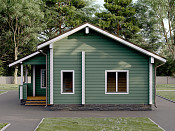 Одноэтажный дом из бруса 9х12 проект Зиновья