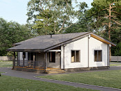 Одноэтажный дом из бруса 9х11 проект Мавра