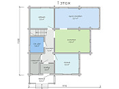 Полутораэтажный дом шале из бруса 11х12 с террасой Собина