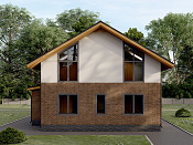 Двухэтажный дом из газобетона 9х10 проект Варлаам