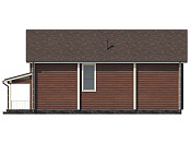 Дом шале из бруса в полтора этажа 9х13 с котельной Отрада