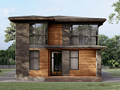Двухэтажный дом из газобетона 12х15 проект Гожа