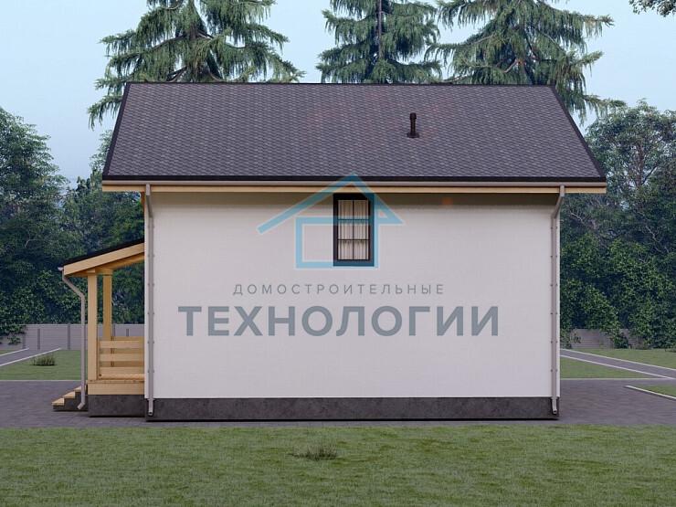 Полутораэтажный дом из газобетона 9х9 проект Берислава