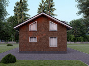 Полутораэтажный дом из газобетона 9х9 проект Боримир