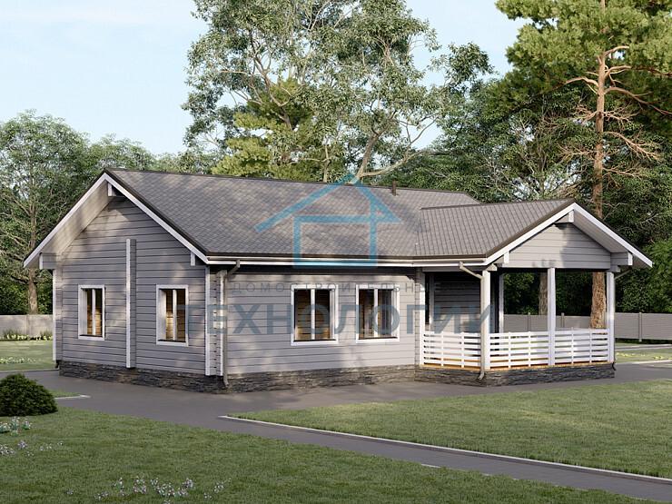 Одноэтажный дом из бруса 9х12 проект Ираида