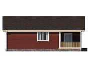 Скандинавский одноэтажный дом из бруса 12х12 с котельной Душица