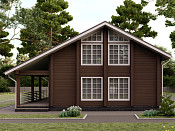 Двухэтажный дом из бруса 10х10 Златослав