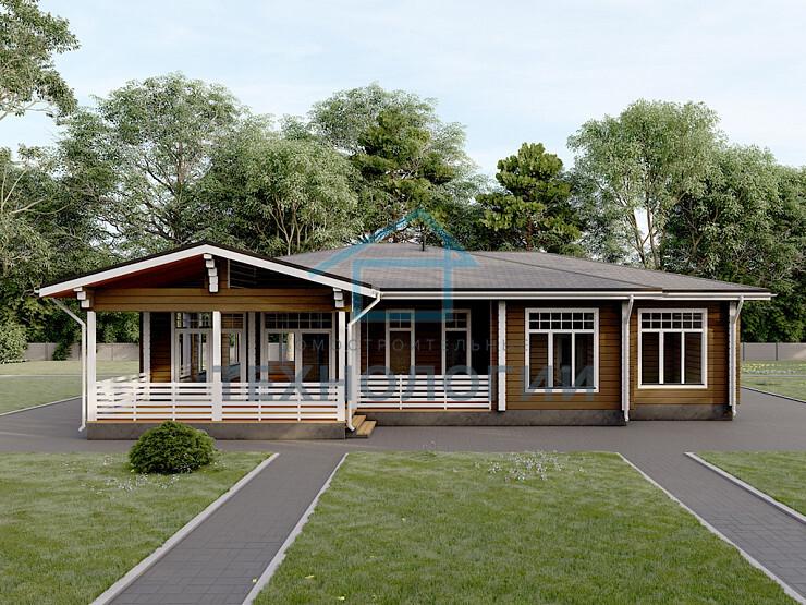 Одноэтажный дом из бруса 13х18 проект Донат