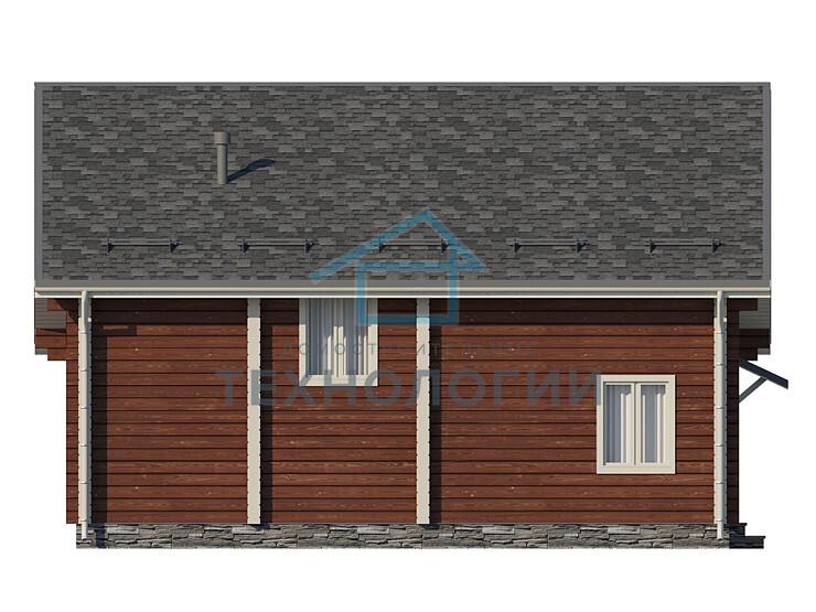 Дом шале из бруса в полтора этажа 10х14 с котельной Селена