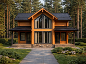 Полутораэтажный дом из бруса 7х12 Будигорск