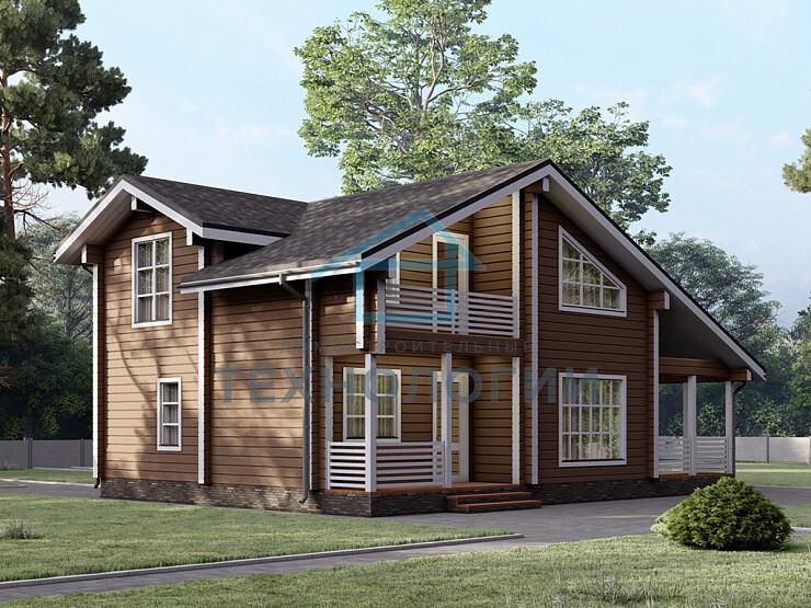 Двухэтажный дом из бруса 9х11 проект Жула