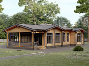 Одноэтажный дом из бруса 13х18 Дементий