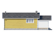 Современный одноэтажный дом из бруса 5х8 с террасой Агидель