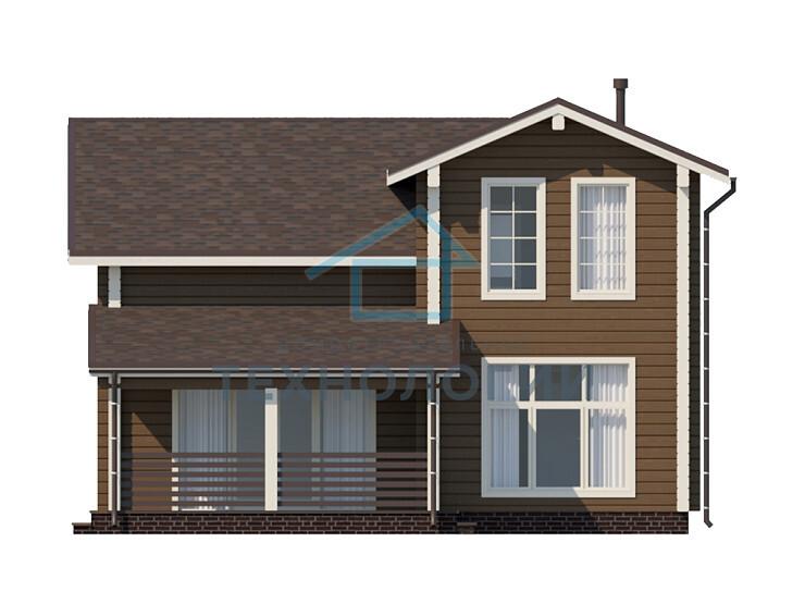 Дом шале из бруса полутораэтажный 10х10 с котельной Владияр