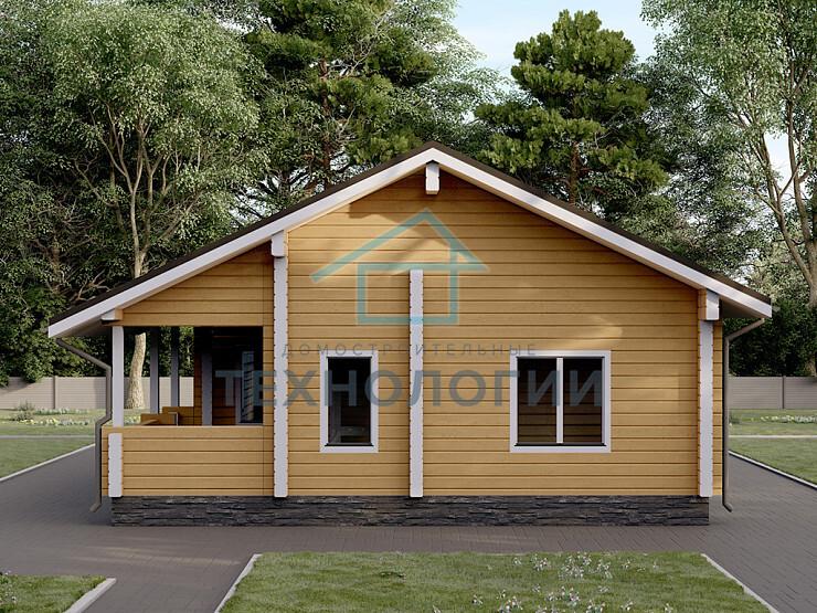 Одноэтажный дом из бруса 9х12 проект Ефросинья