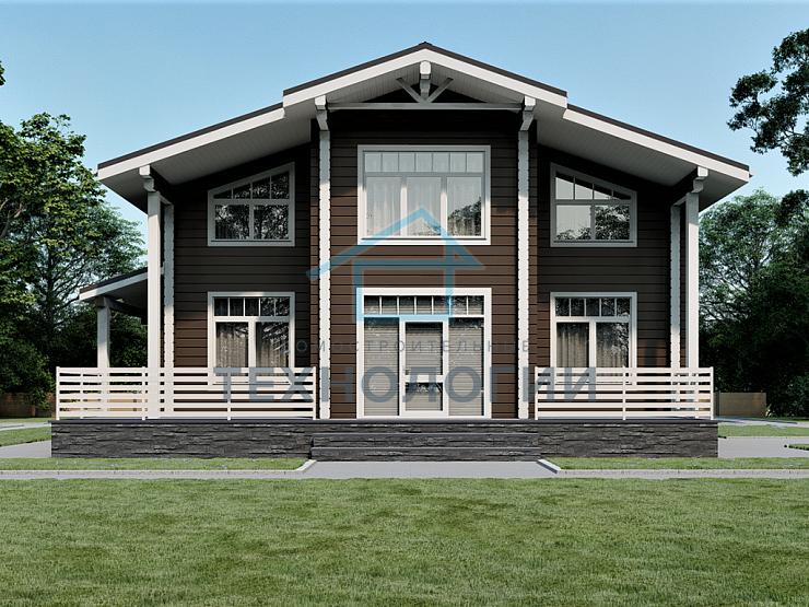 Двухэтажный дом из бруса 9х11 с террасой Велимира