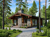 Одноэтажный дом из бруса 8х13 Новак