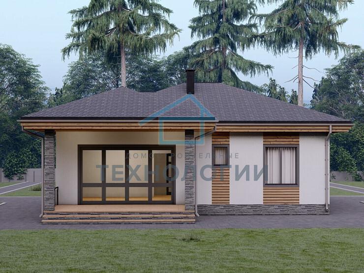 Одноэтажный дом из газобетона 10х12 проект Людмила