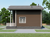 Двухэтажный дом из бруса 9х11 с террасой Велимира