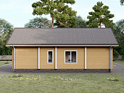 Одноэтажный дом из бруса 9х12 проект Ефросинья