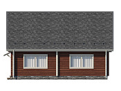 Дом шале из бруса в полтора этажа 10х14 с котельной Селена