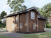 Двухэтажный дом из бруса 9х11 проект Жула