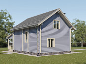 Полутораэтажный дом шале из бруса 9х9 с котельной Млада