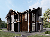 Двухэтажный дом из бруса 17х24 проект Елень