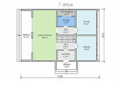 Двухэтажный каркасный дом 8х12 проект Кукоба