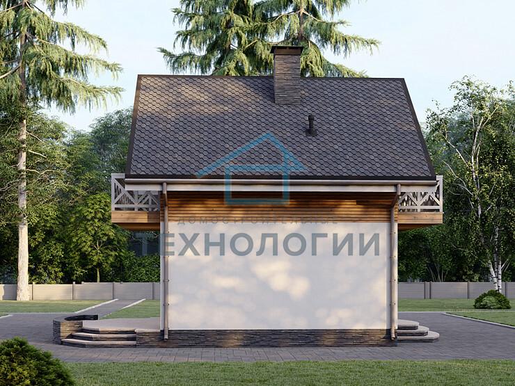 Полутораэтажный дом из газобетона 6х6 проект Воислав