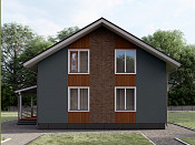 Полутораэтажный дом из газобетона 9х11 проект Баско