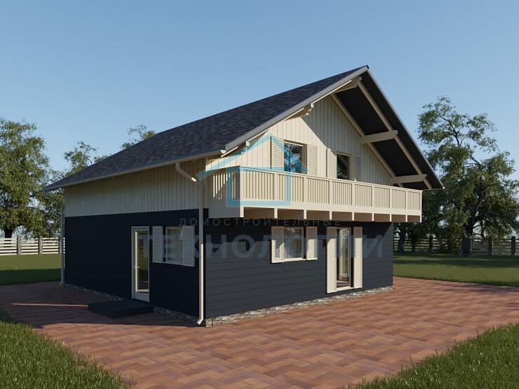 Полутораэтажный дом из газобетона 10х11 проект Витомир