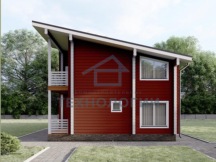 Двухэтажный дом из бруса 8х13 проект Зимава