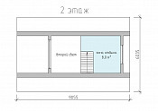 Одноэтажный каркасный дом 9х9 проект Скиф