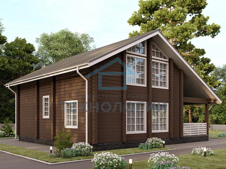 Двухэтажный дом из бруса 10х10 Златослав