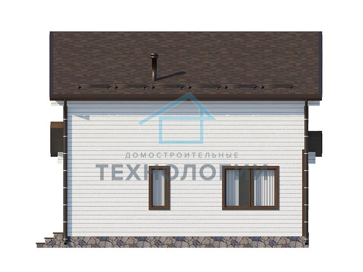 Современный дом из бруса в 1,5 этажа 6х9 с котельной Фатта