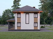 Двухэтажный дом из газобетона 9х9 проект Веролюб