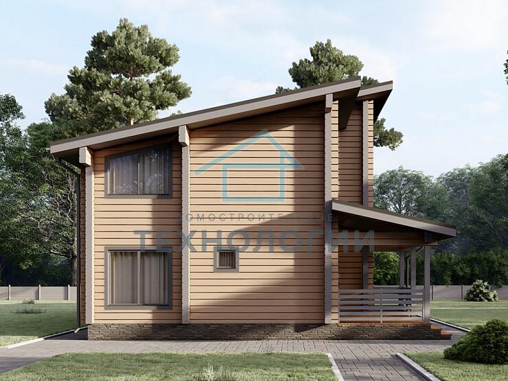Двухэтажный дом из бруса 8х13 проект Зарина