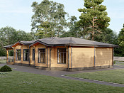 Одноэтажный дом из бруса 13х18 Дементий