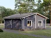 Одноэтажный дом из бруса 9х11 проект Фаина