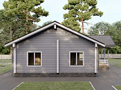 Одноэтажный дом из бруса 9х12 проект Ираида