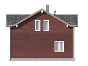 Дом шале из бруса в 1,5 этажа 6х6 с котельной Топак