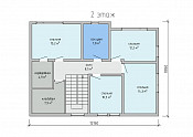 Двухэтажный каркасный дом 8х12 проект Дана