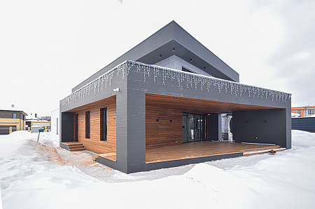 Одноэтажный дом из газобетона 13х18 проект Ягода
