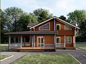 Двухэтажный дом из бруса 9х11 проект Зарена