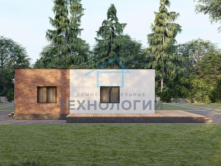 Одноэтажный дом из газобетона 10х10 проект Предраг